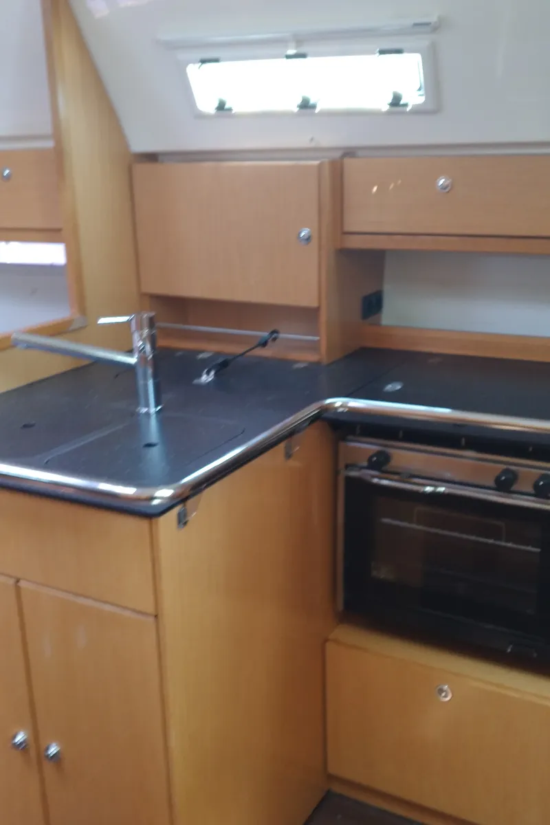 Galley of Irene, a Bavaria 36 Cruiser sailboat at Municipal Unit of Palairos, Greece