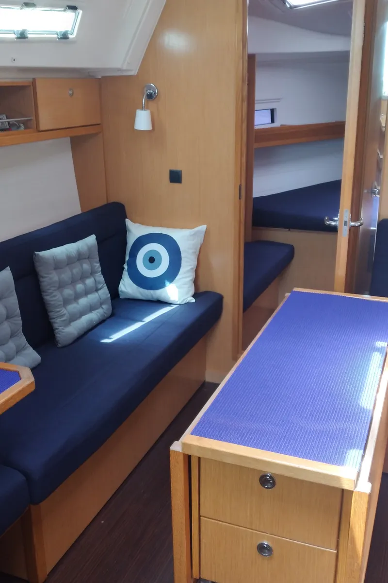 Salon of Irene, a Bavaria 36 Cruiser sailboat at Municipal Unit of Palairos, Greece