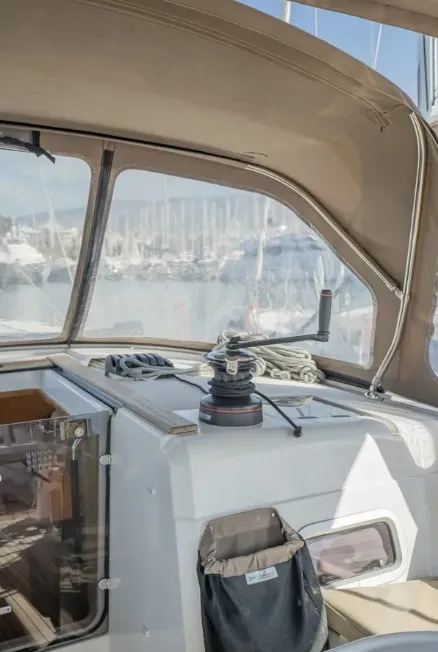 JUICY LUCY, a Jeanneau Sun Odyssey 519 sailboat at Lefkada, Greece