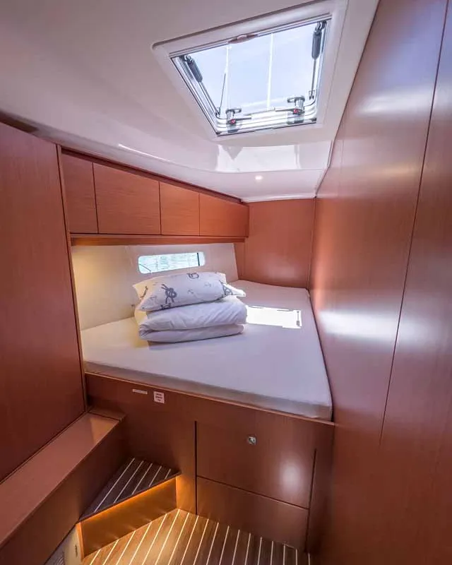 Cabin on Naos, a Bavaria C46 sailboat at Grad Pula, Croatia