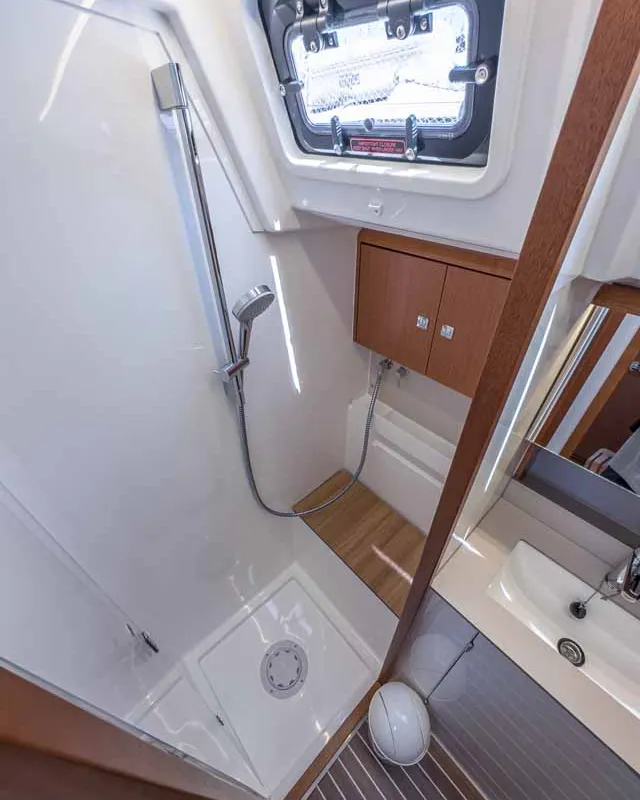 Head on Naos, a Bavaria C46 sailboat at Grad Pula, Croatia