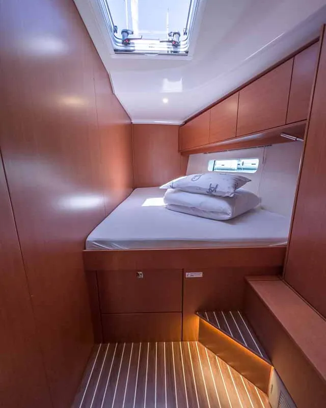 Cabin on Naos, a Bavaria C46 sailboat at Grad Pula, Croatia