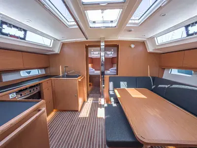 Galley of Naos, a Bavaria C46 sailboat at Grad Pula, Croatia