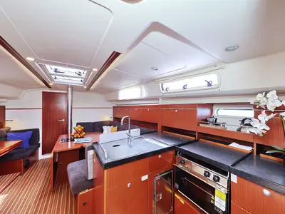 Galley of Natali, a Hanse 415 sailboat at Grad Biograd na Moru, Croatia