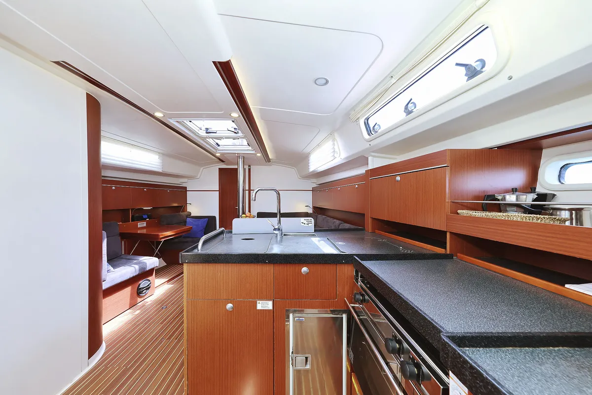 Galley of Natali, a Hanse 415 sailboat at Grad Biograd na Moru, Croatia