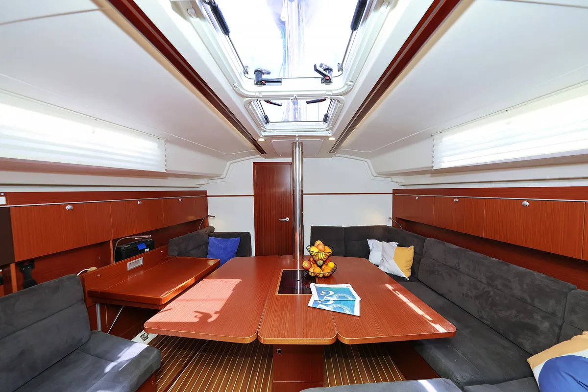 Salon of Natali, a Hanse 415 sailboat at Grad Biograd na Moru, Croatia