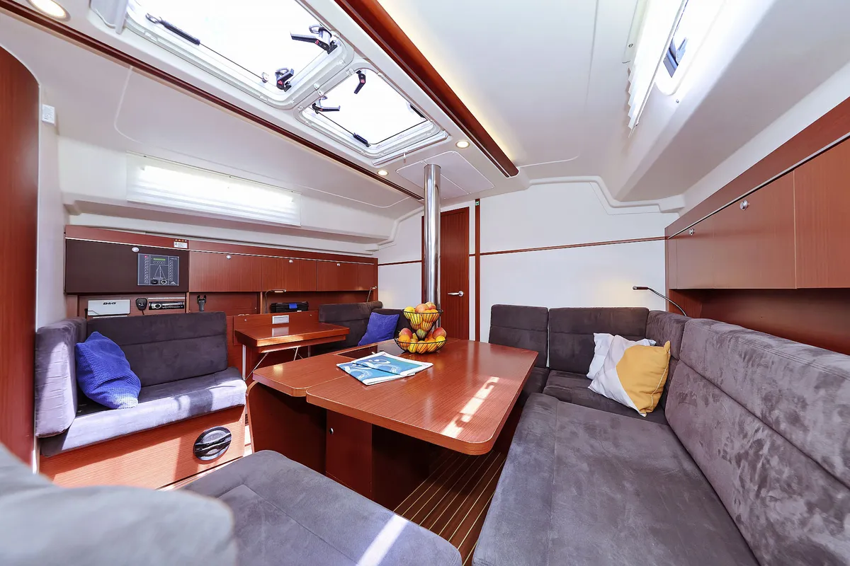 Salon of Natali, a Hanse 415 sailboat at Grad Biograd na Moru, Croatia