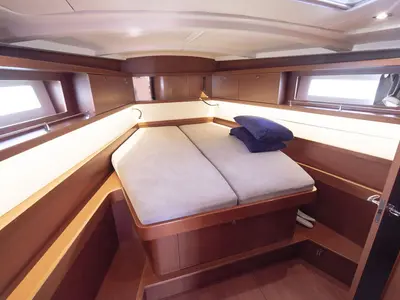 Cabin on Avalon, a Beneteau Oceanis 45 sailboat at Port de Pollença, Spain