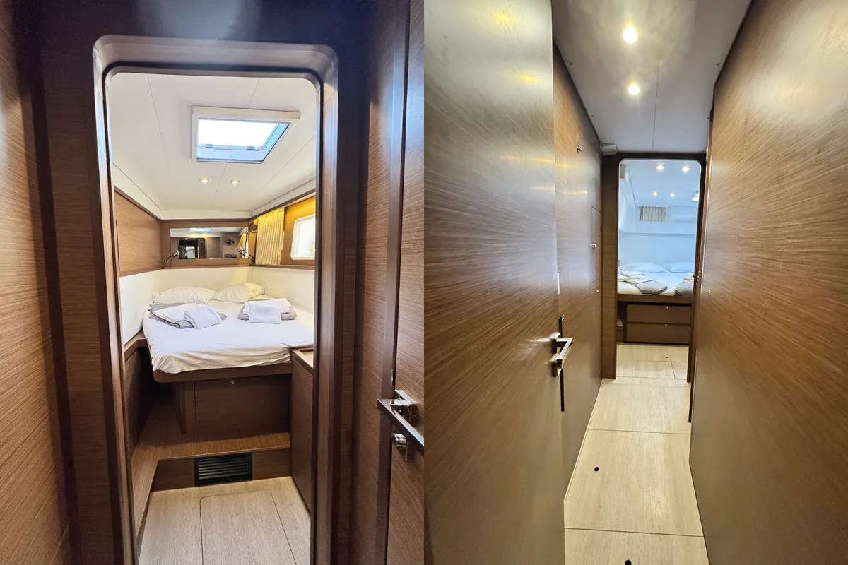Cabin on Salty Love, a Lagoon 450 Sport catamaran at Municipal Unit of Lefkada, Greece