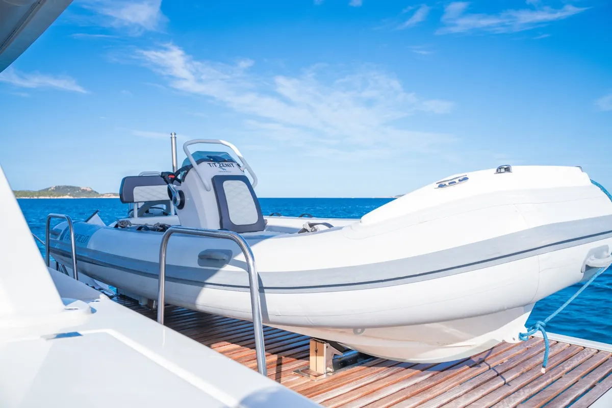 Zenit, a Lagoon Seventy 8 catamaran at Olbia, Italy