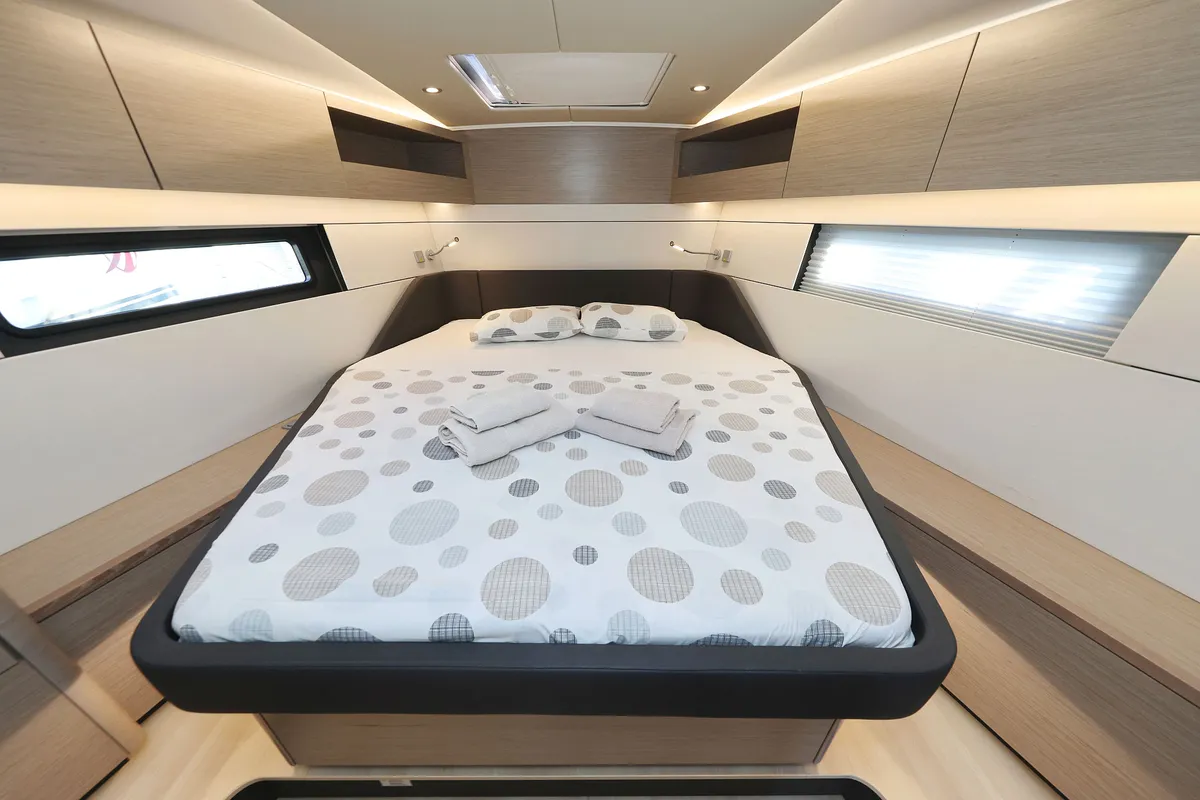 Cabin on Infinity, a Hanse 460 sailboat at Grad Biograd na Moru, Croatia