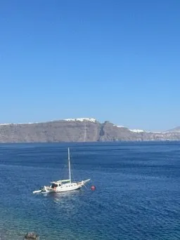 Deck of Kymatia, a Custom Made Trehandiri sailboat at Thira Municipal Unit, Greece