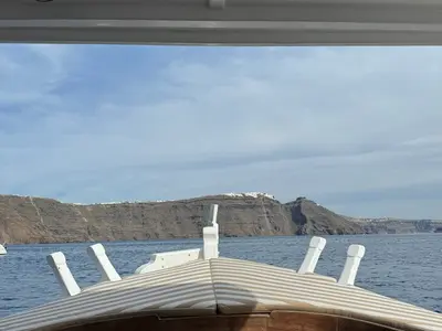 Salon of Kymatia, a Custom Made Trehandiri sailboat at Thira Municipal Unit, Greece
