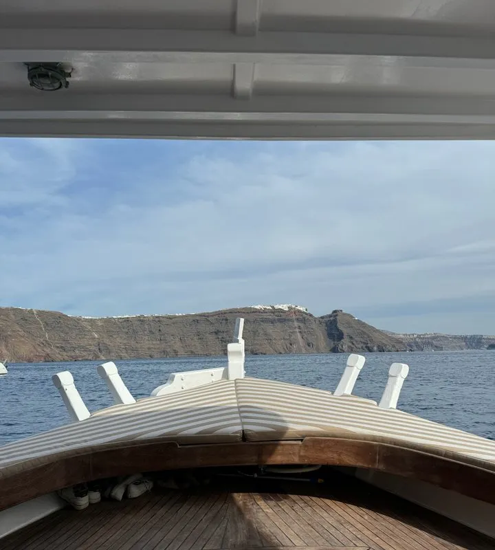 Salon of Kymatia, a Custom Made Trehandiri sailboat at Thira Municipal Unit, Greece