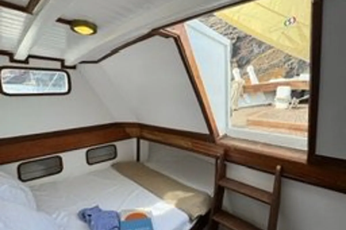 Cabin on Kymatia, a Custom Made Trehandiri sailboat at Thira Municipal Unit, Greece