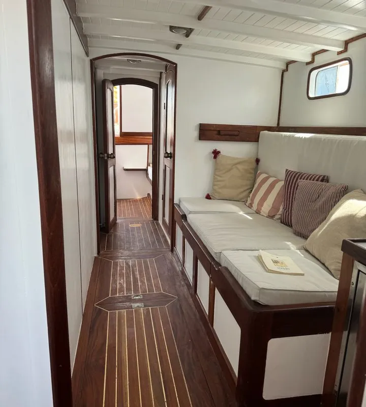 Cabin on Kymatia, a Custom Made Trehandiri sailboat at Thira Municipal Unit, Greece