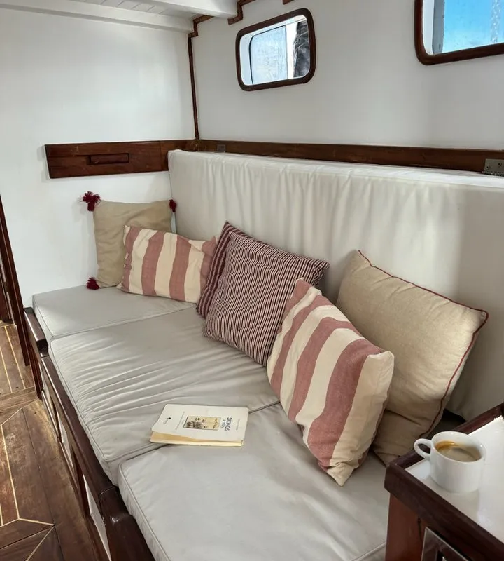 Cabin on Kymatia, a Custom Made Trehandiri sailboat at Thira Municipal Unit, Greece