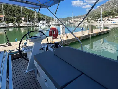 Galley of Cadence, a Beneteau Oceanis 46.1 sailboat at Dubrovnik, Croatia