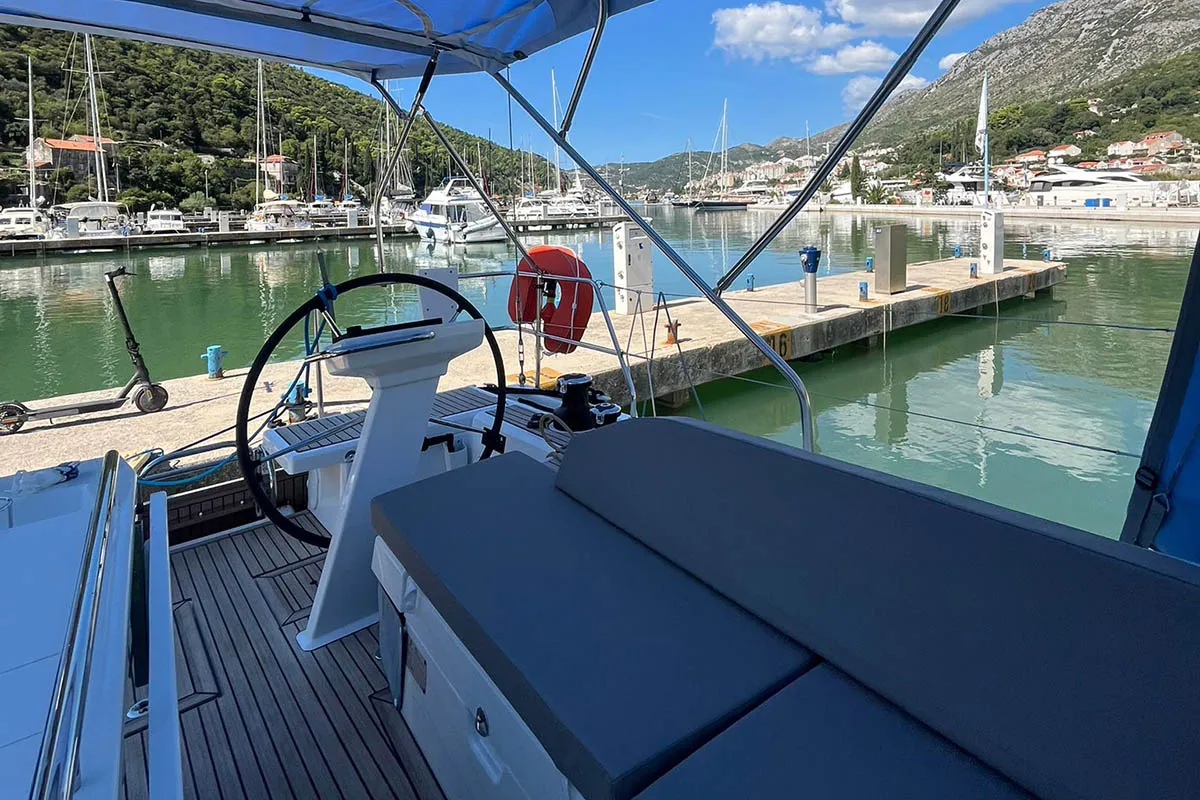 Cadence, a Beneteau Oceanis 46.1 sailboat at Dubrovnik, Croatia