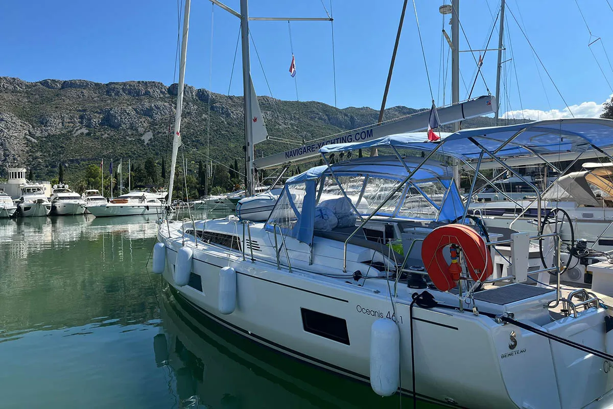 Cadence, a Beneteau Oceanis 46.1 sailboat at Dubrovnik, Croatia