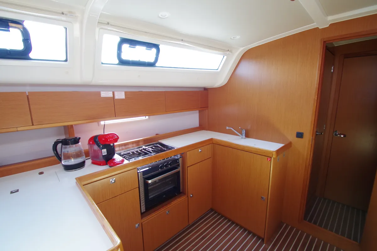 Galley of Papaya, a Bavaria 51 Cruiser sailboat at San Miguel de Abona, Spain
