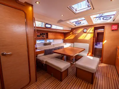 Salon of Sulaco, a Dufour 460 GL sailboat at Primošten, Croatia