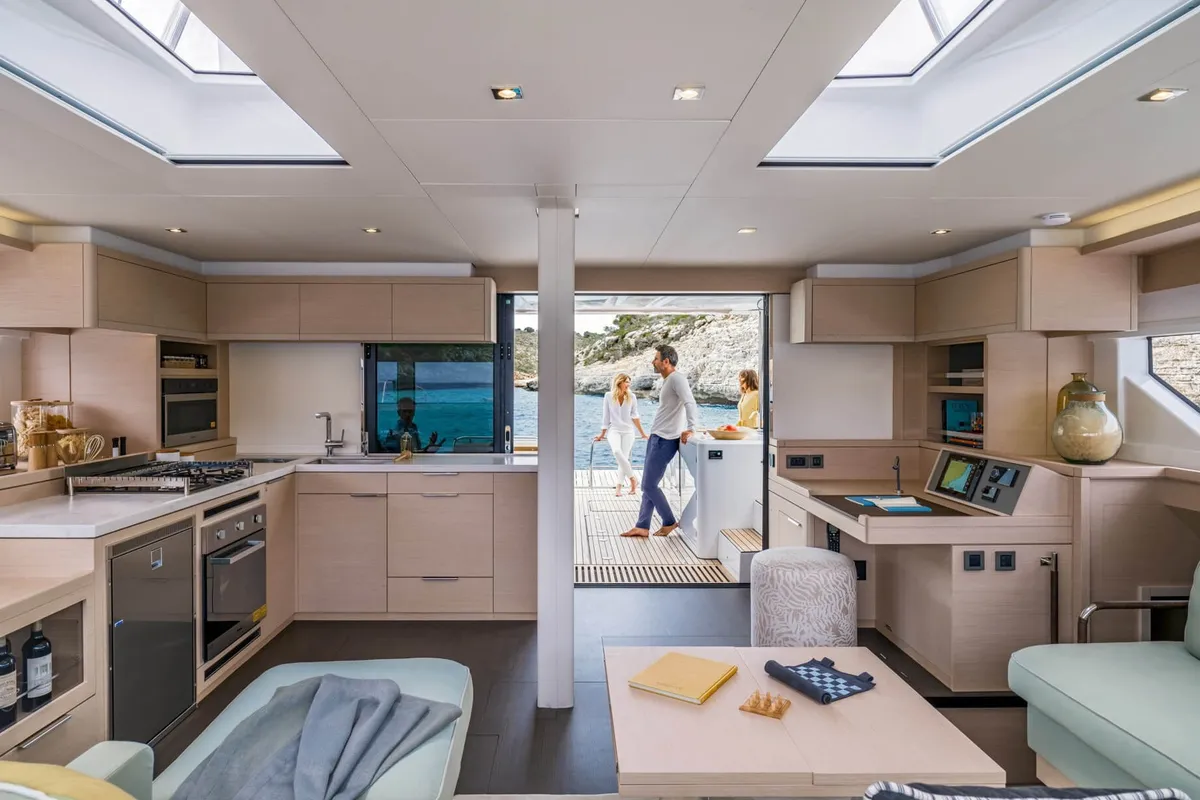 Nomad, a Lagoon 55 catamaran at Grad Trogir, Croatia