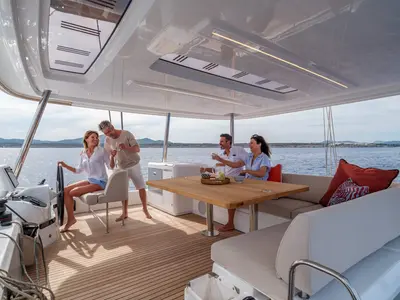 Nomad, a Lagoon 55 catamaran at Grad Trogir, Croatia