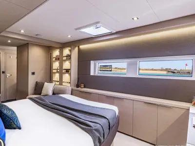 Nomad, a Lagoon 55 catamaran at Grad Trogir, Croatia