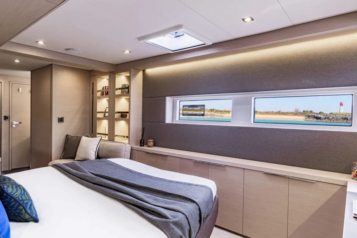 Nomad, a Lagoon 55 catamaran at Grad Trogir, Croatia