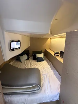 Cabin on Vega, a Beneteau Oceanis 37.1 sailboat at Rosignano Solvay, Italy