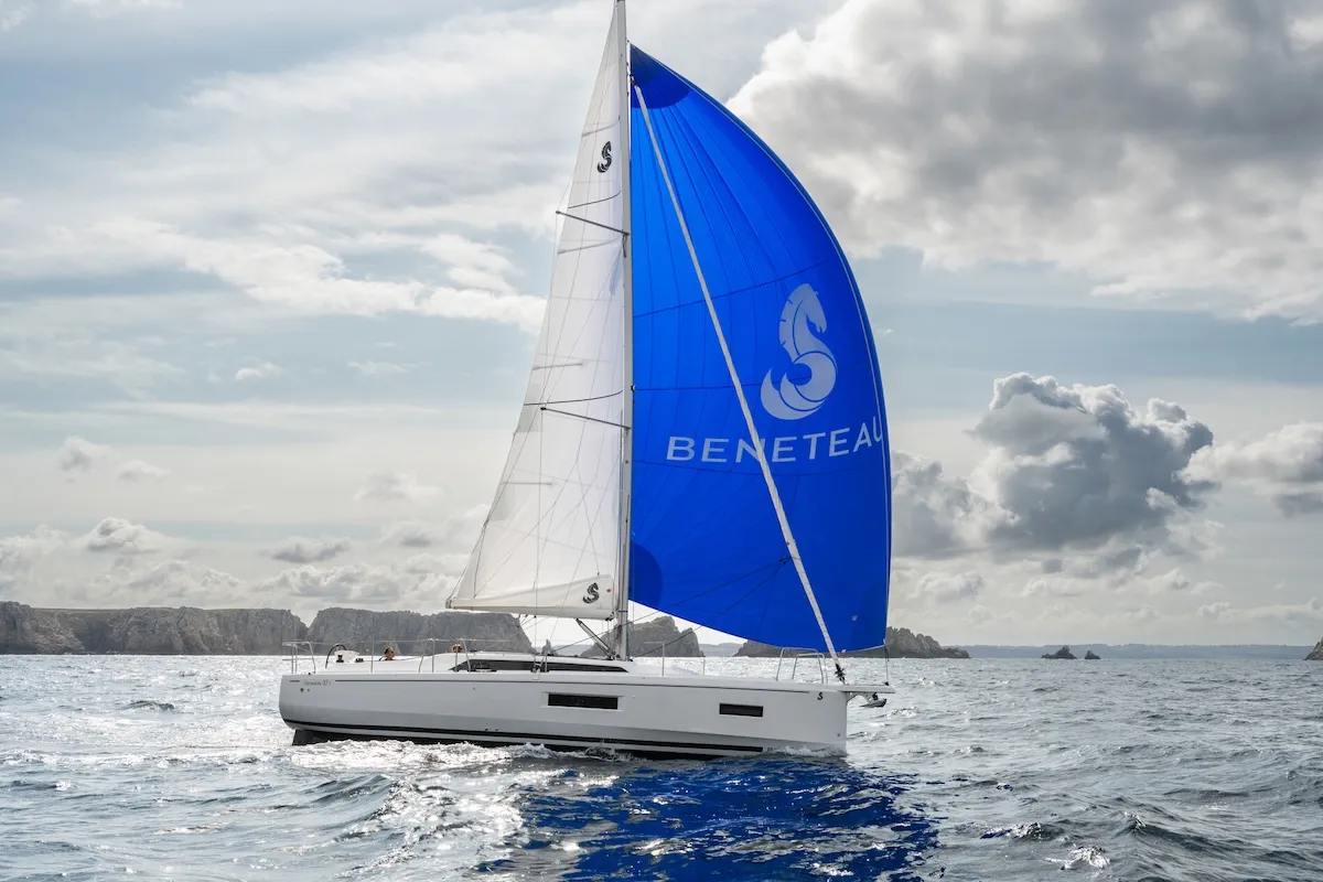 Exterior view of Vega, a Beneteau Oceanis 37.1 sailboat at Rosignano Solvay, Italy