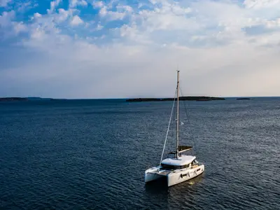 il Vento, a Lagoon 40 catamaran at Kontokali, Greece