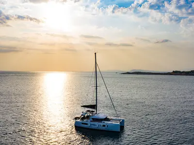 il Vento, a Lagoon 40 catamaran at Kontokali, Greece