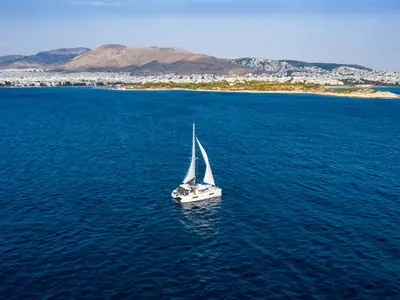 il Vento, a Lagoon 40 catamaran at Kontokali, Greece
