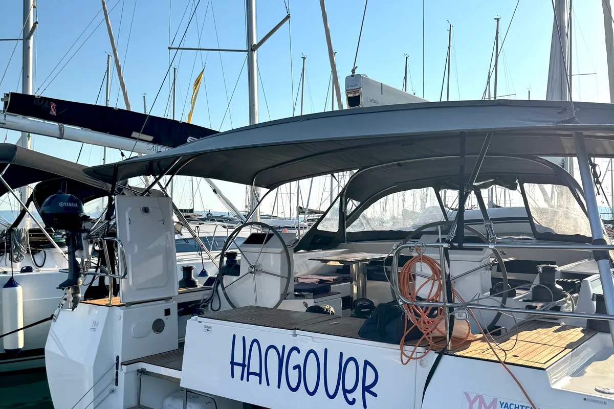 Hangover, a Bavaria C50 Holiday sailboat at Kaštela, Croatia