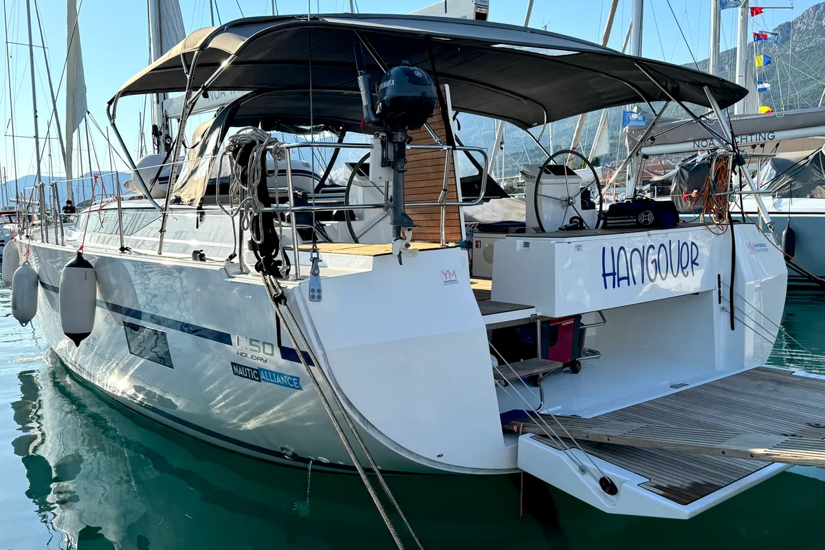 Hangover, a Bavaria C50 Holiday sailboat at Kaštela, Croatia