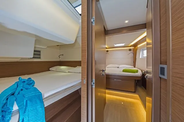 Cabin on K3, a Lagoon 50 catamaran at Kos, Greece