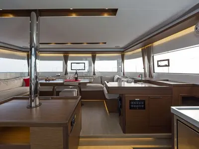 Galley of K3, a Lagoon 50 catamaran at Kos, Greece