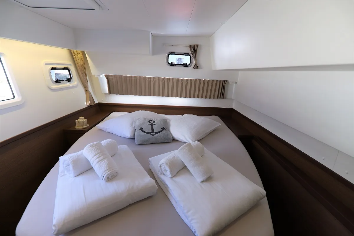 Cabin on Da Vinci, a Lagoon 42 catamaran at Zadar, Croatia