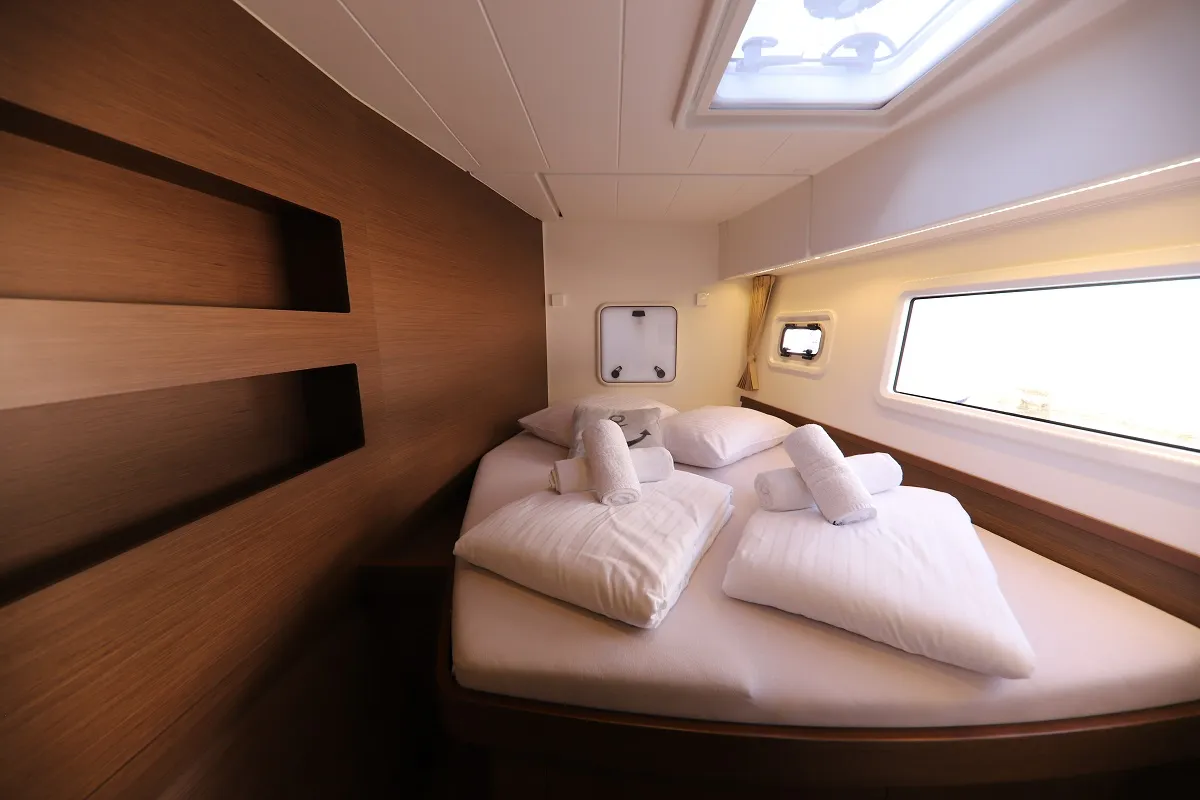 Cabin on Da Vinci, a Lagoon 42 catamaran at Zadar, Croatia