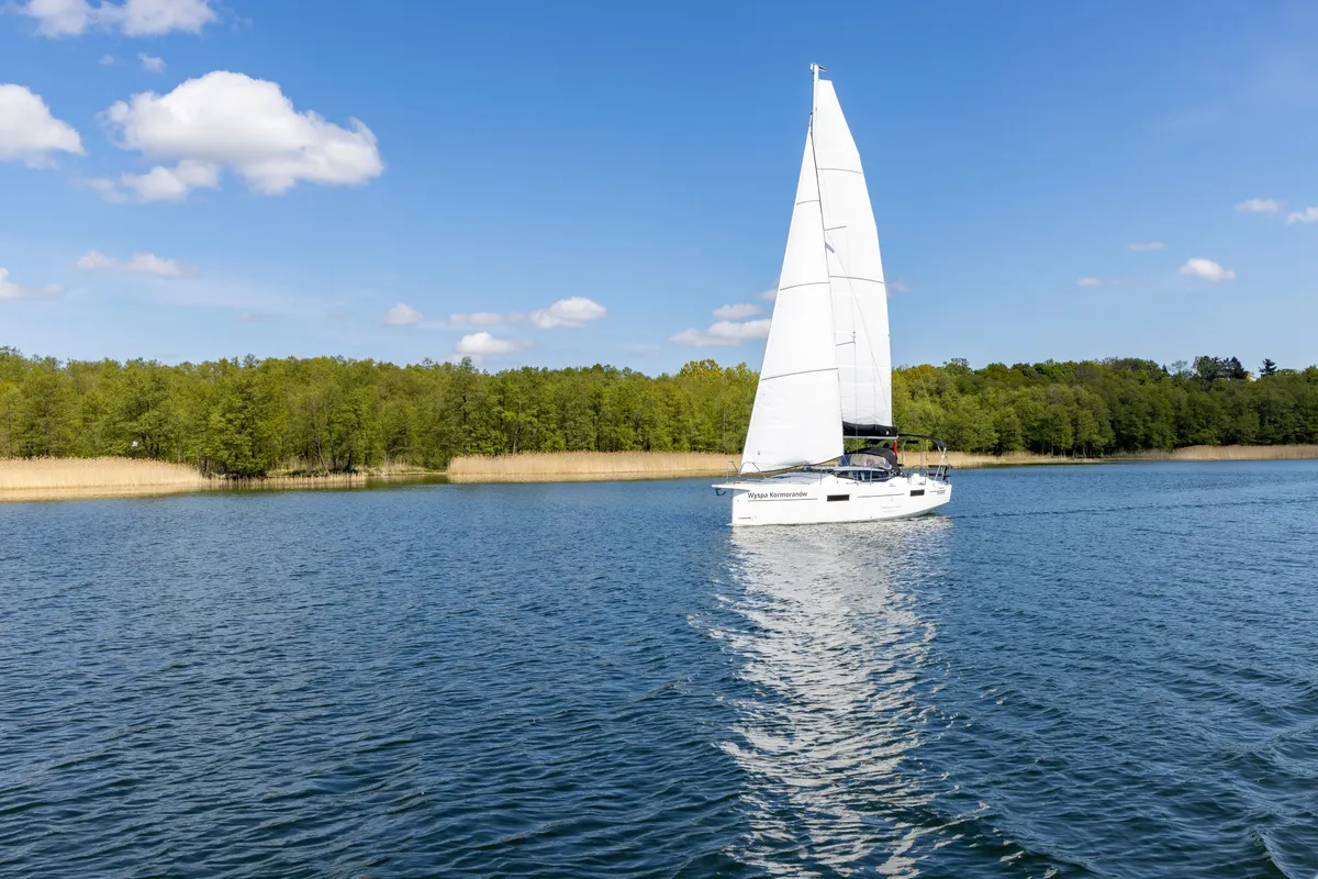 Exterior view of Grajewska Kepa, a Northman Maxus 34 sailboat at Sztynort, Poland