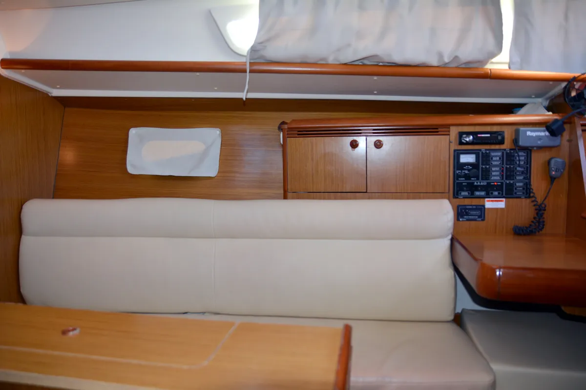 Salon of Charoula, a Jeanneau Sun Odyssey 32i sailboat at Municipal Unit of Lefkada, Greece