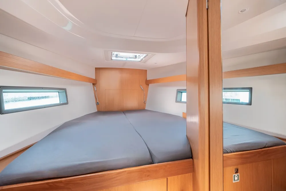 Cabin on Harmonia, a Bavaria C42 sailboat at Municipal Unit of Rhodes, Greece