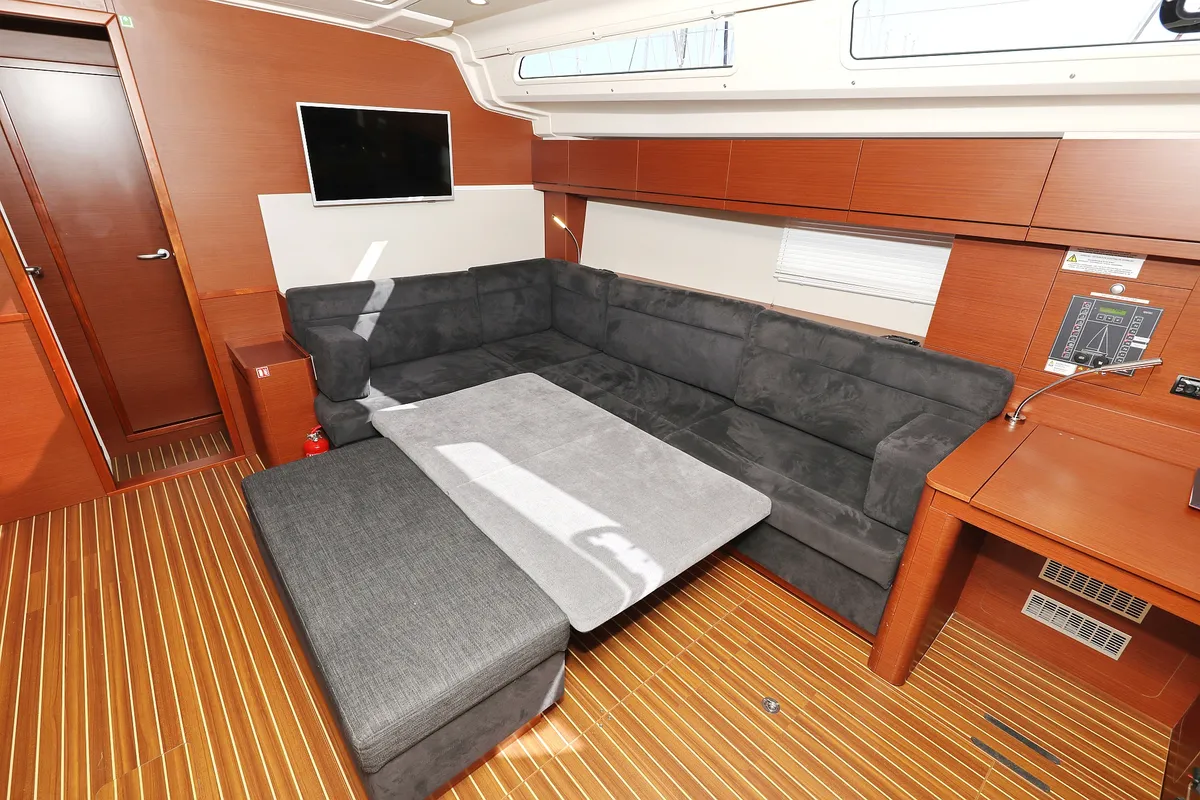 Salon of Supernatural, a Hanse 508 sailboat at Grad Biograd na Moru, Croatia