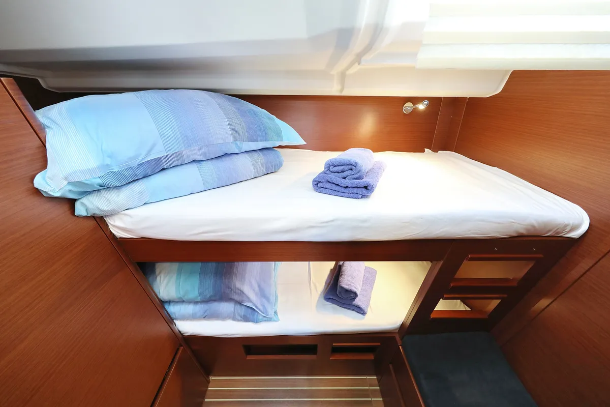Cabin on Supernatural, a Hanse 508 sailboat at Grad Biograd na Moru, Croatia