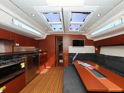 Salon of Supernatural, a Hanse 508 sailboat at Grad Biograd na Moru, Croatia