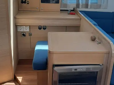 Galley of Adriatic Expert, a D&D Kufner 54 sailboat at Grad Trogir, Croatia