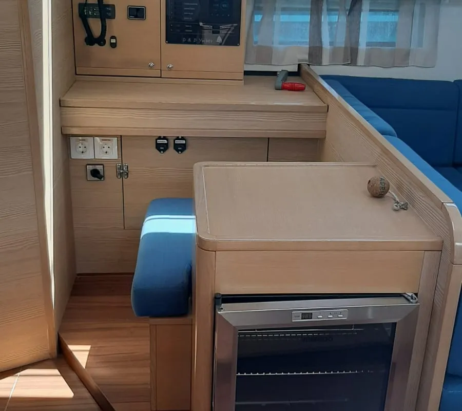 Galley of Adriatic Expert, a D&D Kufner 54 sailboat at Grad Trogir, Croatia