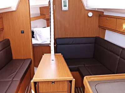 Salon of Chiara, a Bavaria Cruiser 33 sailboat at Sukošan, Croatia